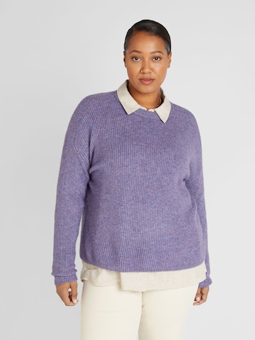 EVOKED - Pullover 'LAC' em roxo: frente