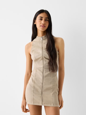 Bershka Jurk in Beige: voorkant