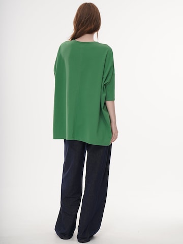 T-shirt '2 Colors Oversized Half Sleeve Longline Crew Neck Tunic Top' yoligex en vert