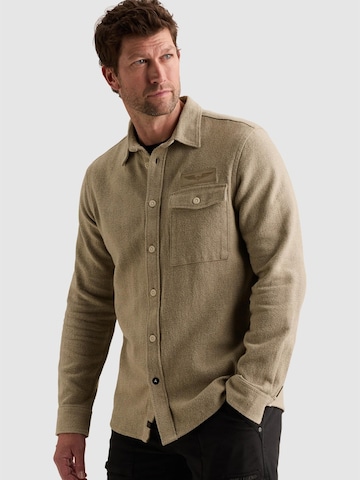 PME Legend Regular Fit Skjorte 'Flannel shirt with chest pocket' i beige