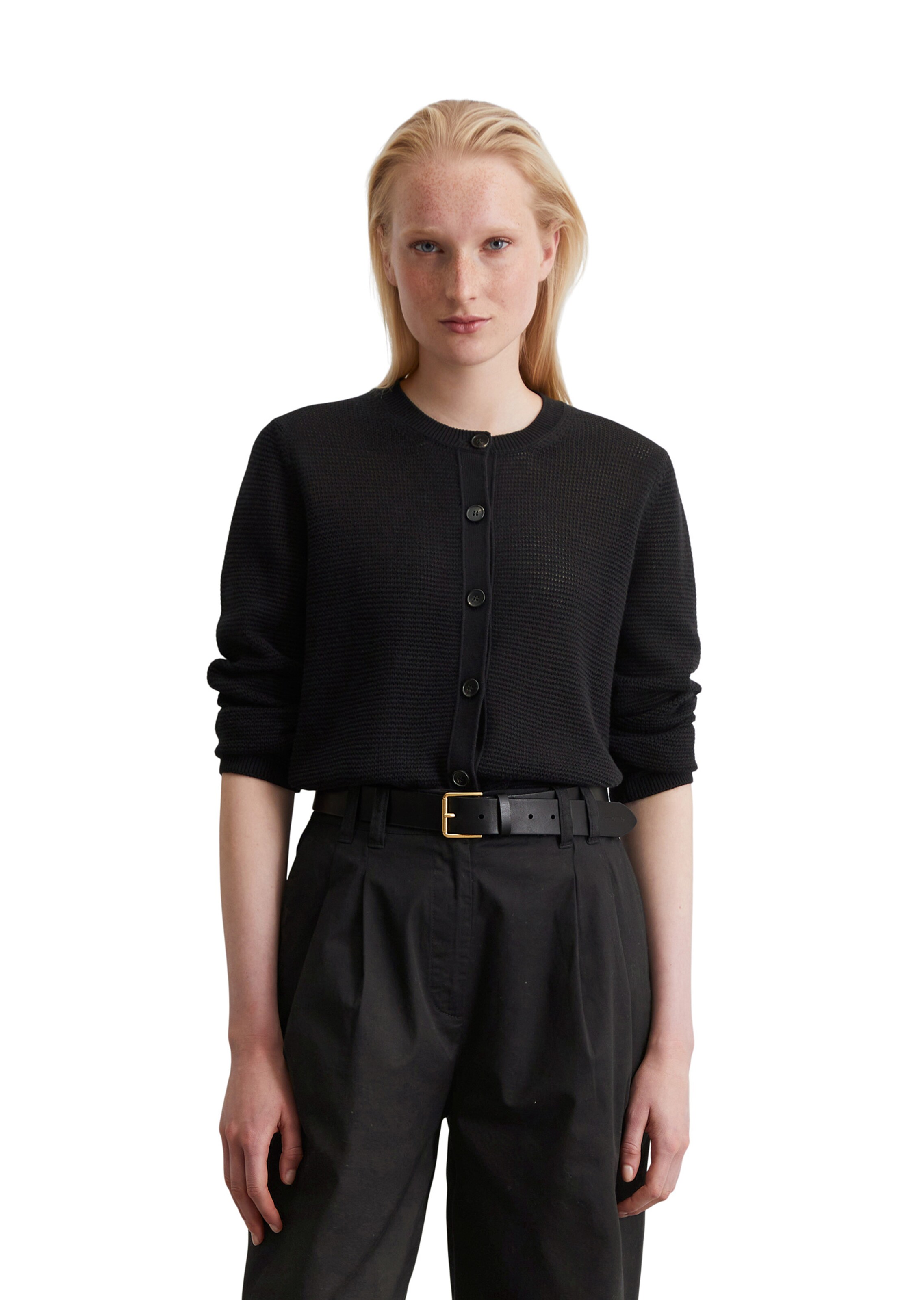 Cardigan Marc O'Polo en noir : devant