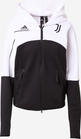 ADIDAS PERFORMANCE Veste de survêtement 'JUVE ZNE' en noir / blanc, Vue avec produit