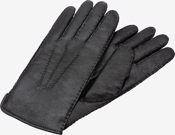 Werner Christ Full Finger Gloves 'John' in Black: front