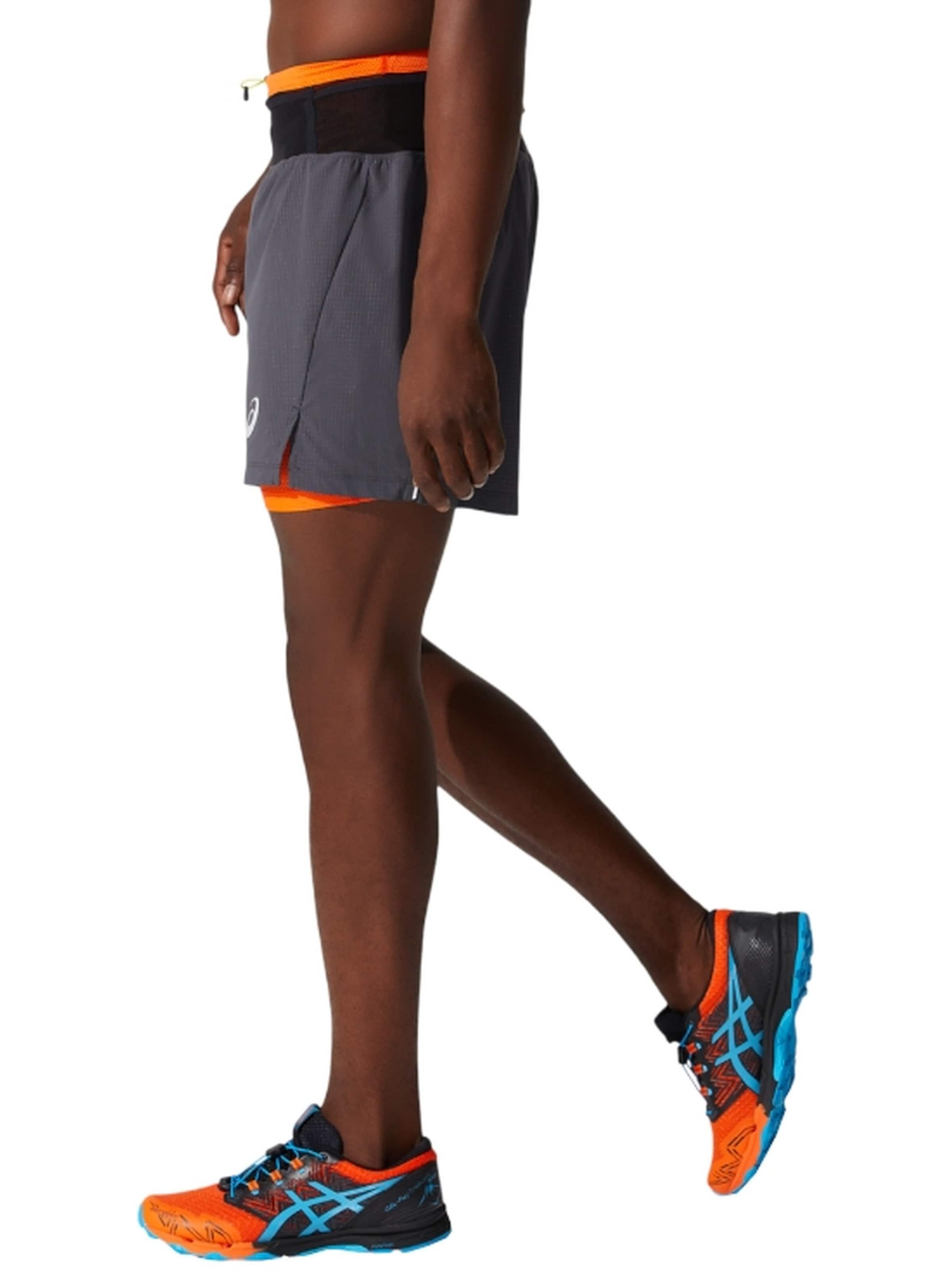 ASICS Regular Workout Pants 'Asics Fujitrail' in Grey