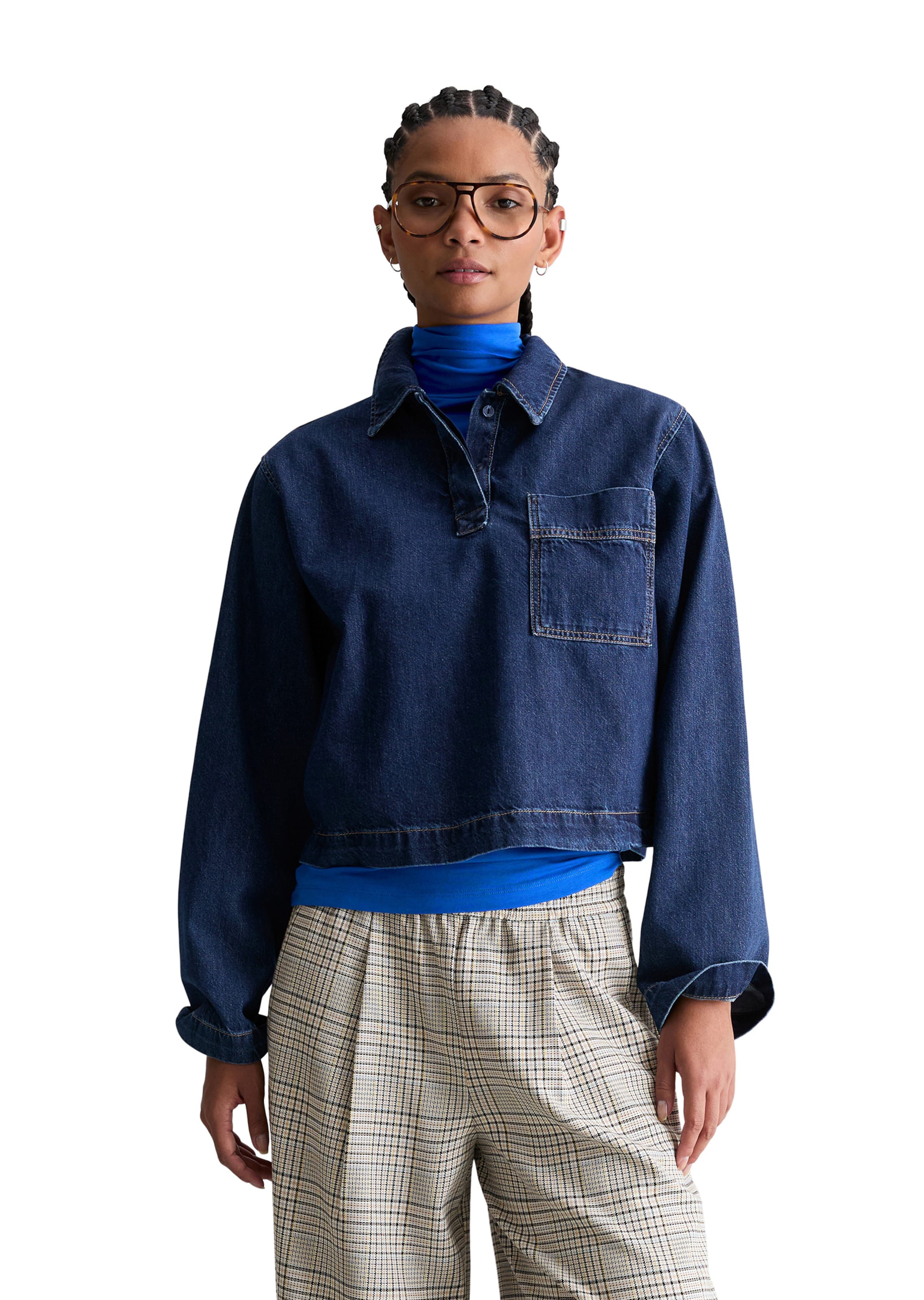 Marc O'Polo DENIM Blouse in Blue: front