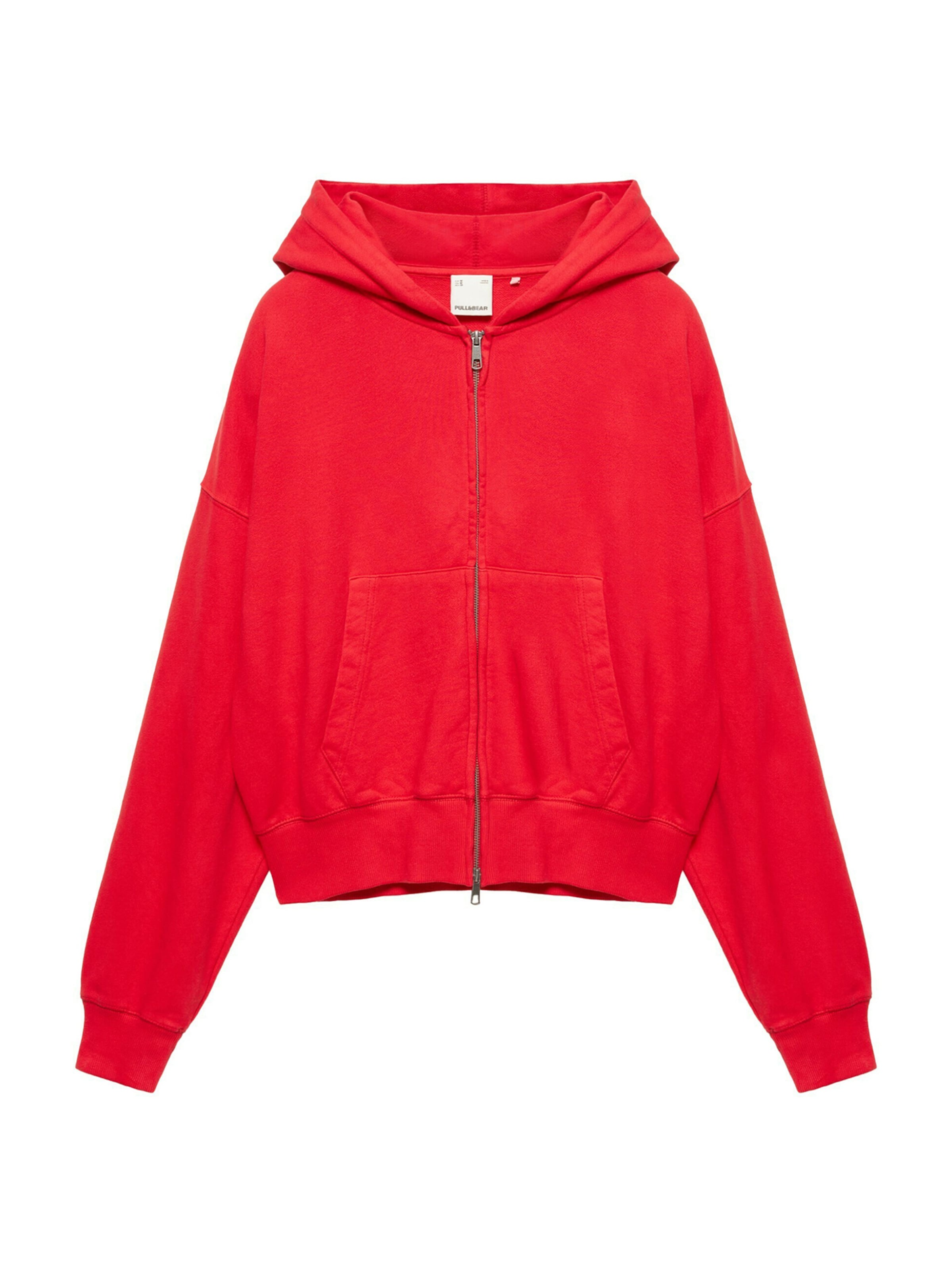 Pull&Bear Sweatjacke in XS in rot, Produktansicht