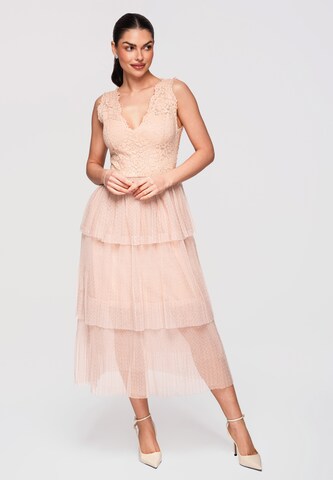 Ombre Evening dress in Beige