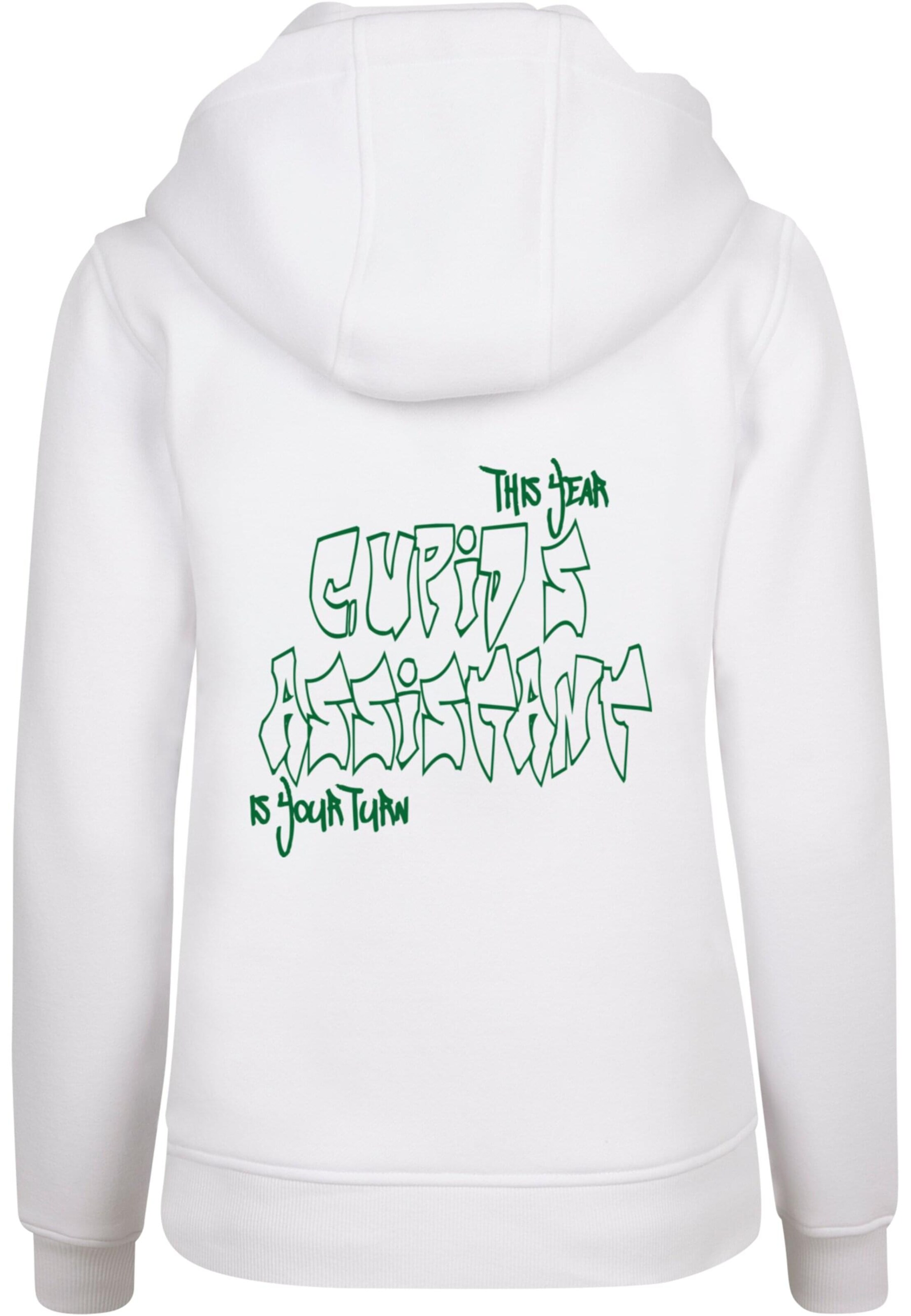 Merchcode Sweatshirt 'Cupid´s Assistant' in Wit