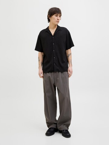 JACK & JONES Comfort fit Button Up Shirt in Black