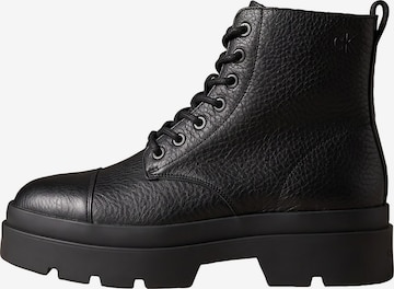 Boots stringati di Calvin Klein in nero: frontale