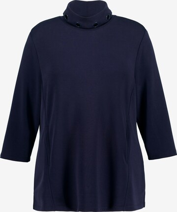 Ulla Popken Sweatshirt in Blauw: voorkant