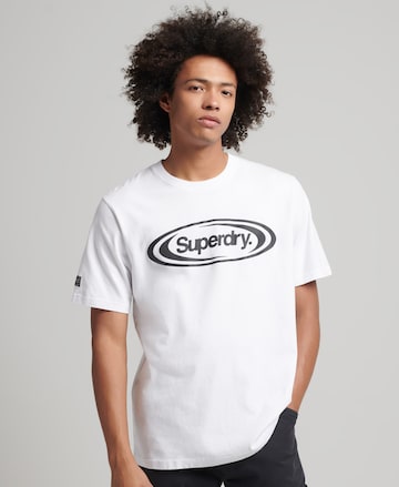 Superdry - Camiseta 'Game On 90s' en blanco: frente