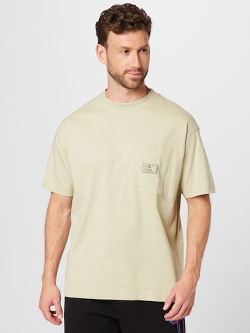 Calvin Klein Jeans Shirt in Groen: voorkant