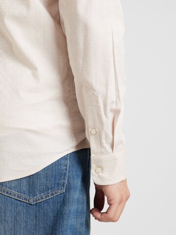 GUESS Regular Fit Hemd 'SUNSET' in Beige