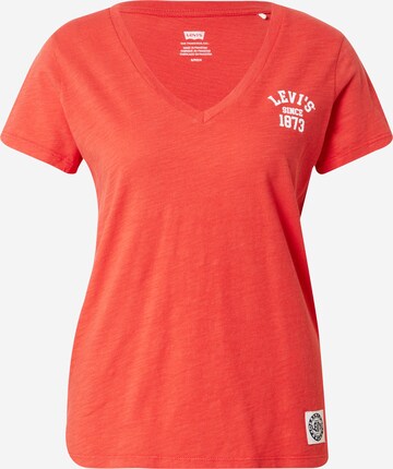 LEVI'S ® Shirt 'Graphic Perfect Vneck' in Red: front