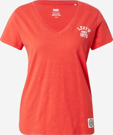 LEVI'S ® Shirt 'Graphic Perfect Vneck' in Rood: voorkant