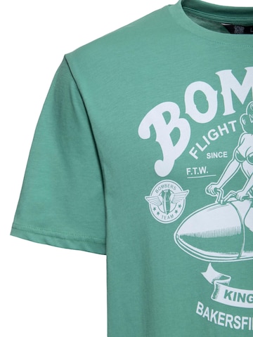 King Kerosin Shirt 'Bombers' in Green
