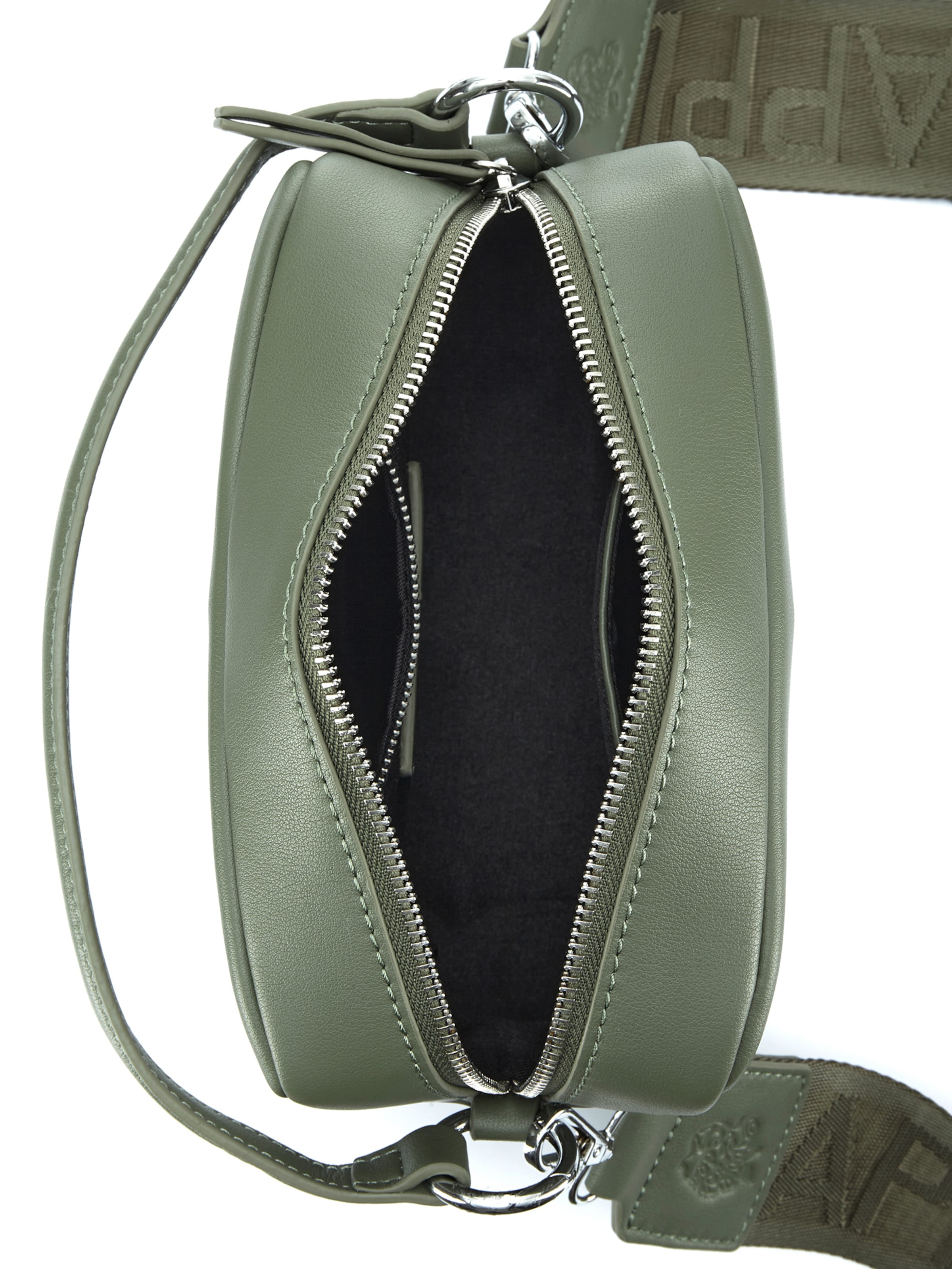 Apple of Eden Tasche 'BRÜSSEL', hochwertige silberfarbene Metalldetails in Grün