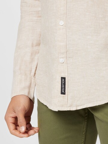 HOLLISTER Regular fit Button Up Shirt in Brown