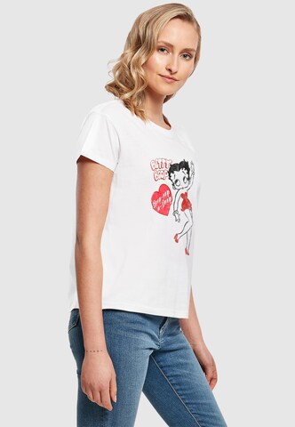 Merchcode Shirt 'Betty Boop - Oop-A-Doop' in Weiß