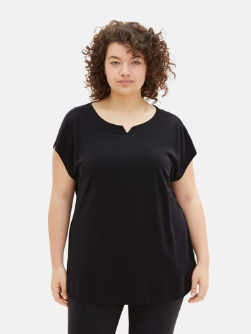 T-shirt Tom Tailor Women + en noir : devant