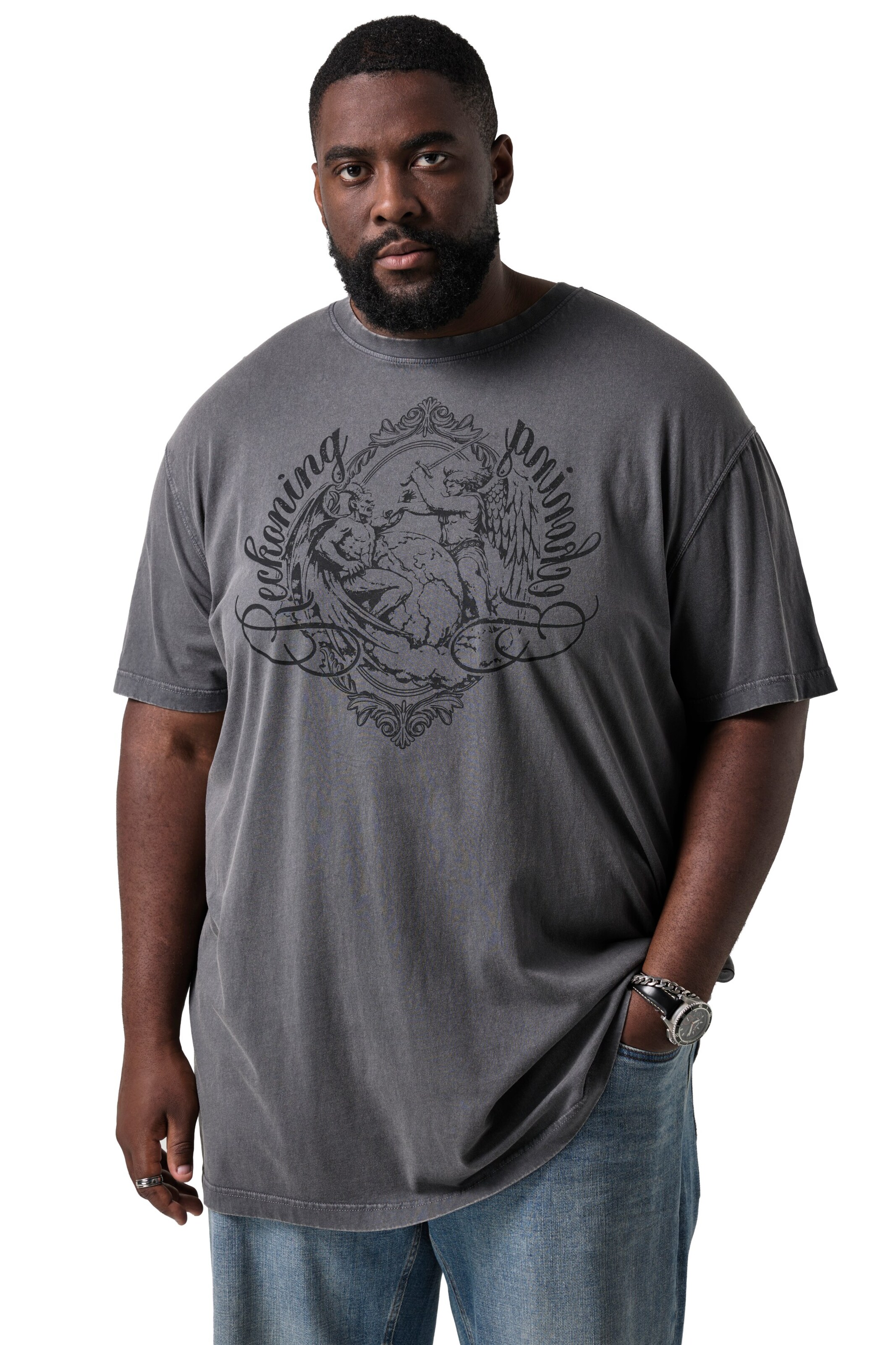 STHUGE T-Shirt in Grau: Vorderseite