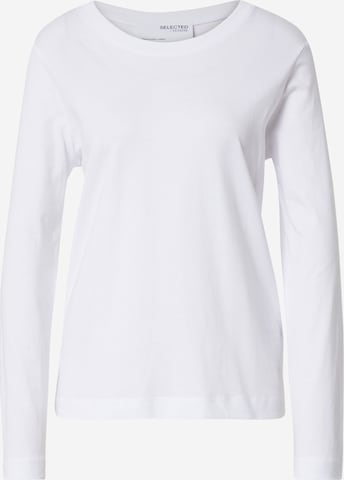 T-shirt 'Standard' SELECTED FEMME en blanc : devant