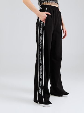 Wide leg Pantaloni de la Karo Kauer pe negru: față