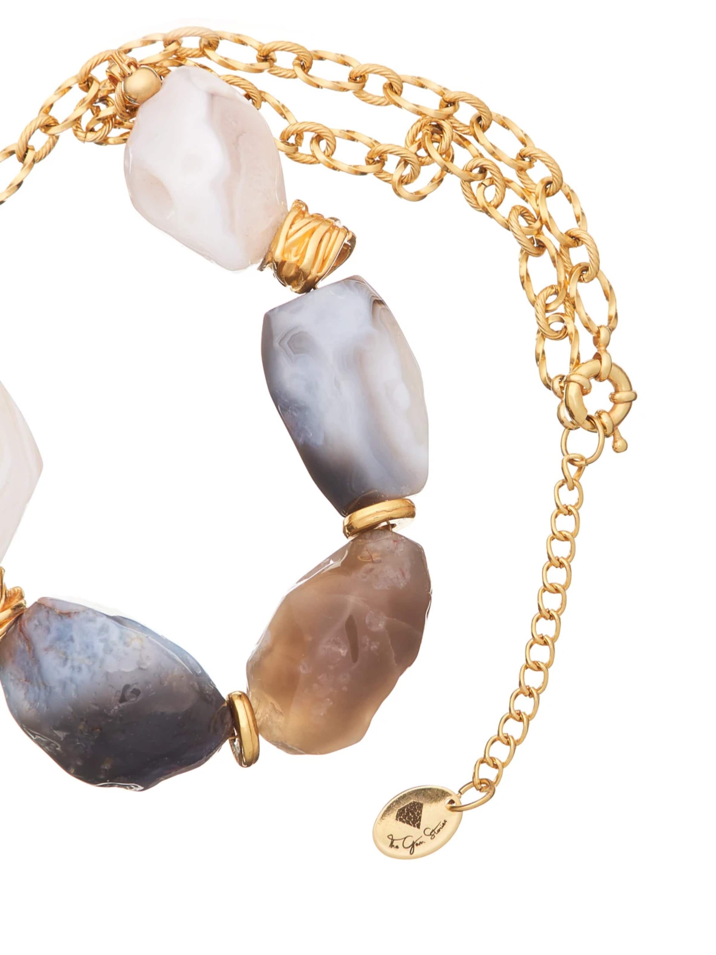 THE GEM STORIES JEWELRY Necklace 'Nude Agate Necklace' in Mixed colours