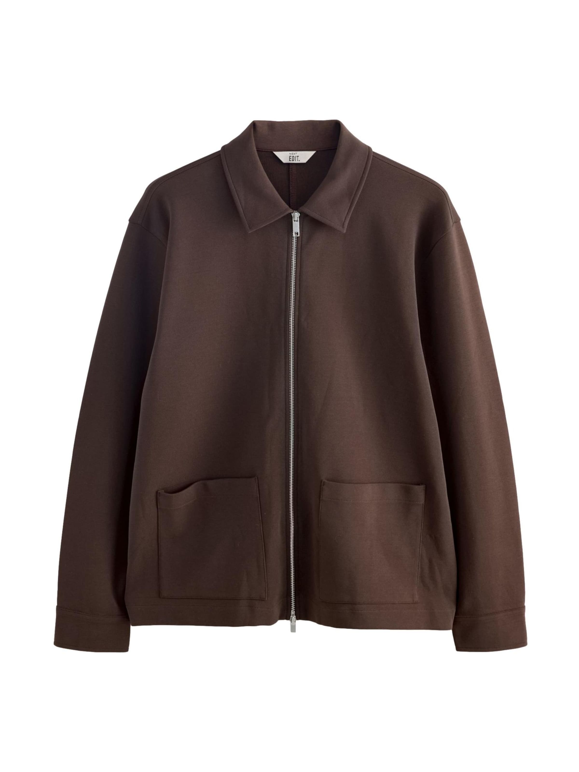 Next Ζακέτα φούτερ σε καφέ: μπροστά