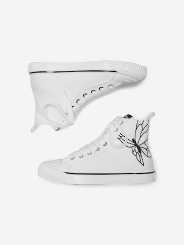 ONLY High-Top Sneakers in White