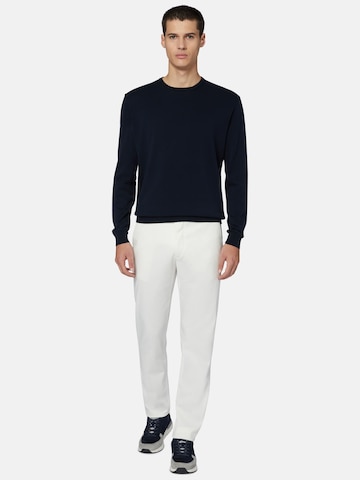 Coupe slim Pantalon chino 'Panama' Boggi Milano en blanc