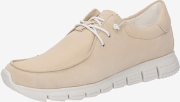 SIOUX Lace-up shoe in Beige: front