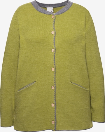 Ulla Popken Knit cardigan in Green: front
