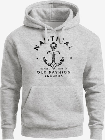 Neverless Sweatshirt 'Nautical Anker' in Grau: Vorderseite