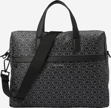 Sac d’ordinateur portable Calvin Klein en noir : devant