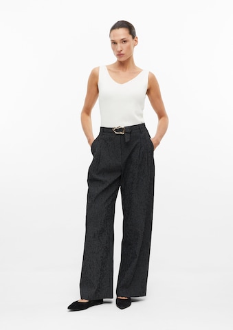 Wide Leg Pantalon à pince s.Oliver en noir