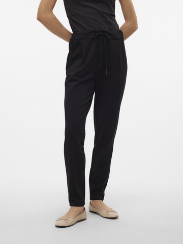 VERO MODA Loose fit Pleat-front trousers in Black: front