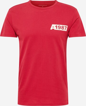 AÉROPOSTALE T-shirt 'A1987' i röd: framsida