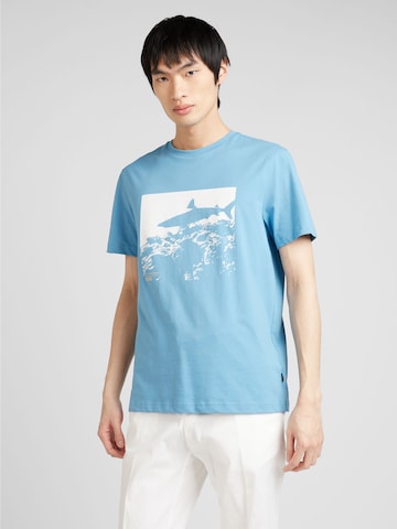 BOSS Orange T-shirt 'Sea_horse' i blå: framsida