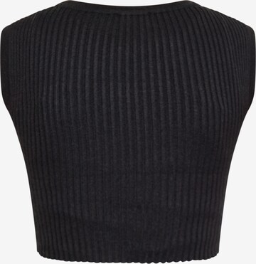 swirly Knitted Top in Black