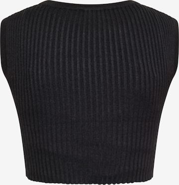 swirly Knitted Top in Black