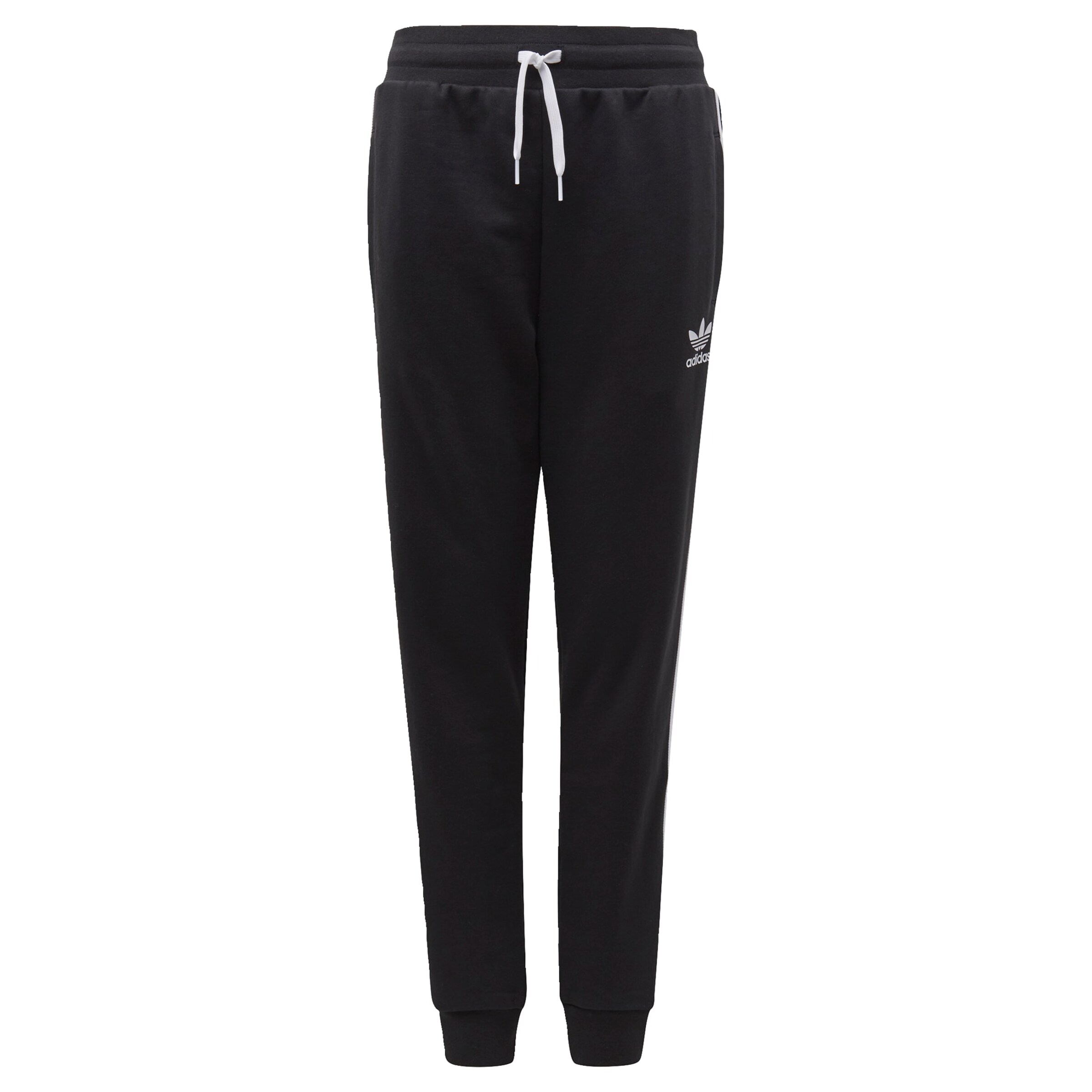 Tapered Pantaloni 'Trefoil' de la ADIDAS ORIGINALS pe negru: față