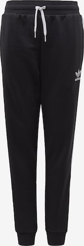 ADIDAS ORIGINALS Trousers 'Trefoil' in Black: front
