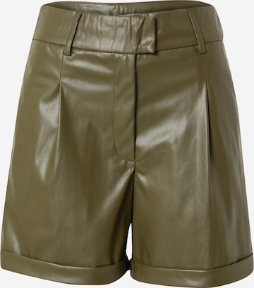 ONLY Regular Pleat-Front Pants 'Emy' in Green: front
