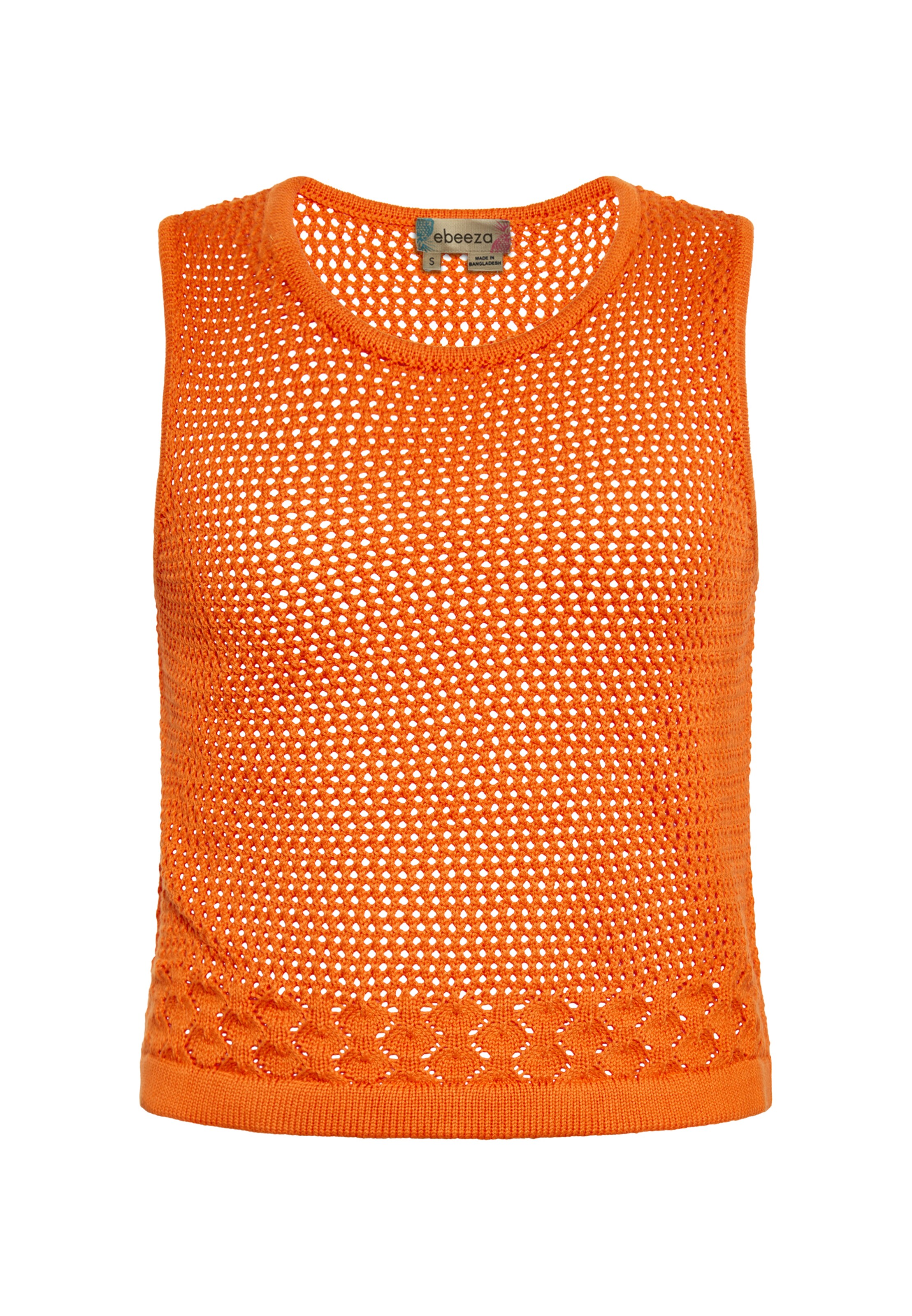 ebeeza Вязаный топ в Оранжевый: спереди