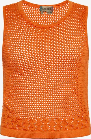 ebeeza Knitted Top in Orange: front
