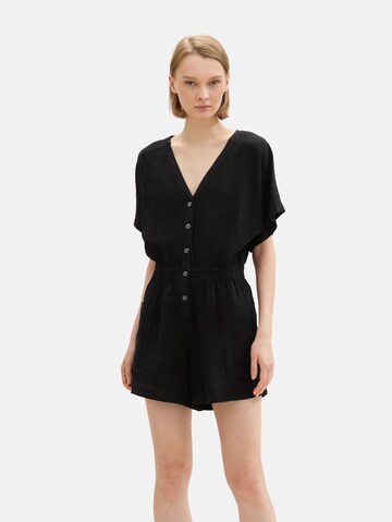 TOM TAILOR DENIM Jumpsuit in Schwarz: Vorderseite