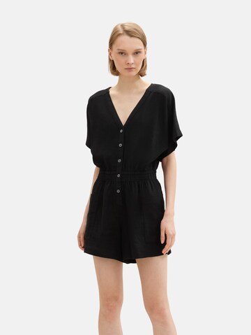 TOM TAILOR DENIM Jumpsuit in Schwarz: predná strana