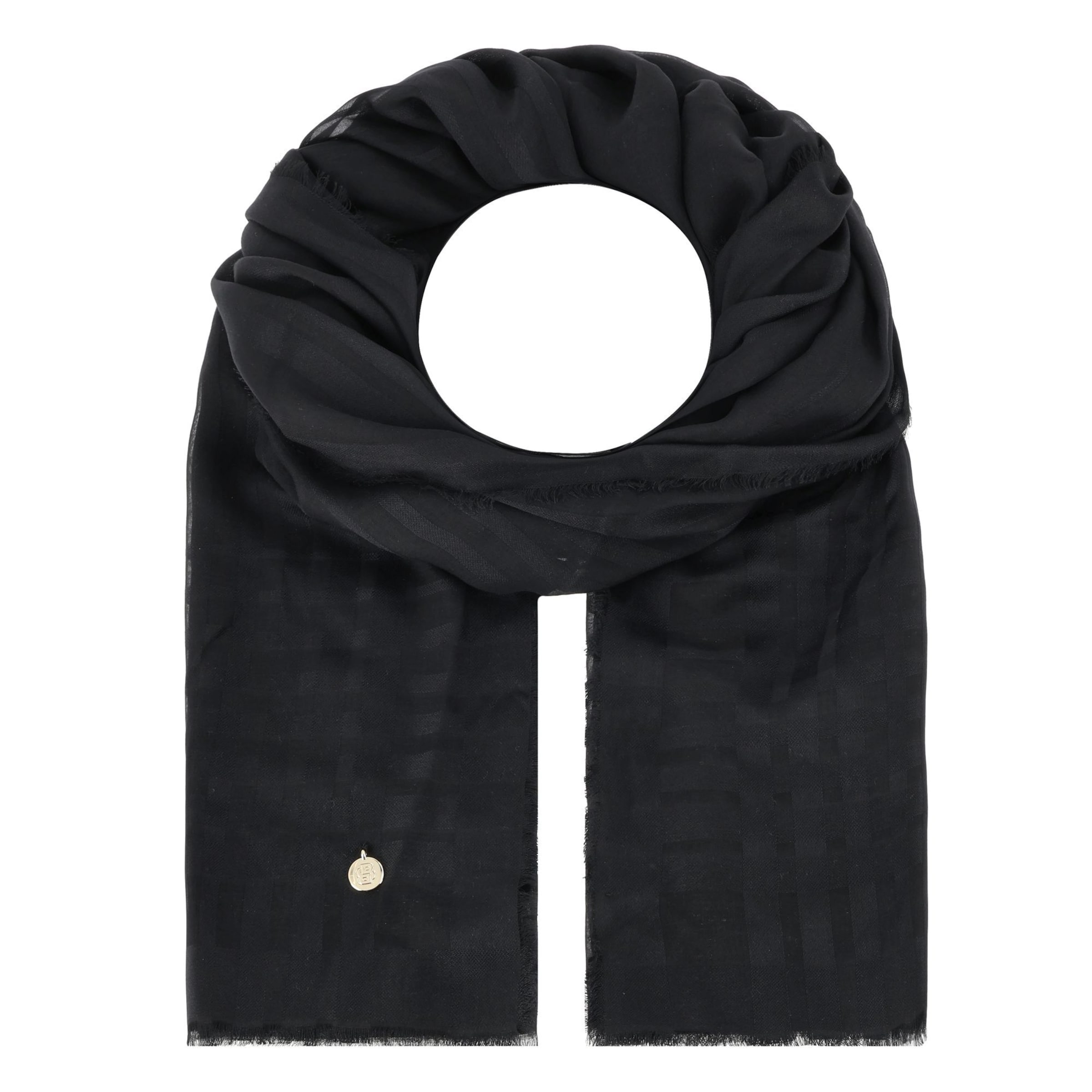 Foulard BOSS en noir : devant